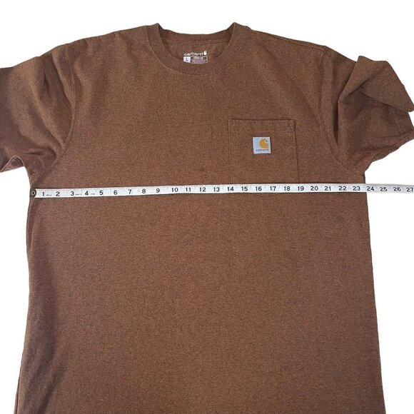 Carhartt Men size L Loose Fit Heavyweight Short Sleeve‎ Pocket T-shirt Big LOGO - Picture 3 of 7